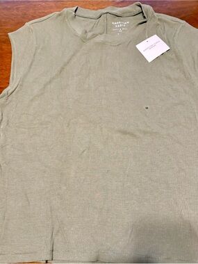American Eagle Soft & Sexy Ribbed Tank Top - Olive